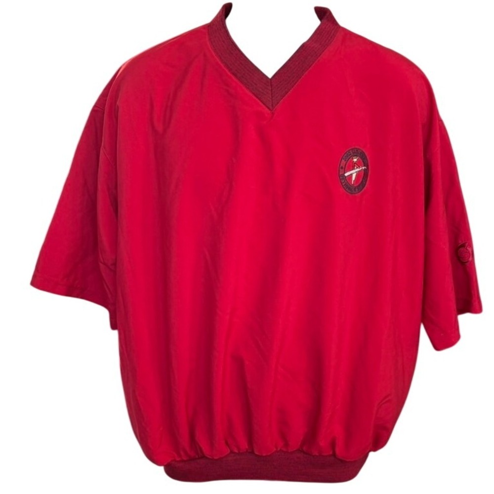 NWT Vtg Sunderland of Scotland Windshirt 2002 US Open Bethpage Black Sz L‎ Red